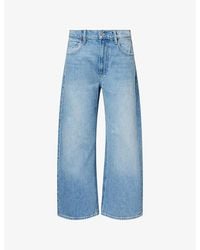PAIGE - Arellia Ankle-Seam Cotton Denim Jeans - Lyst