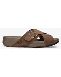 Fitflop - Surfer Cross-strap Leather Sandals - Lyst