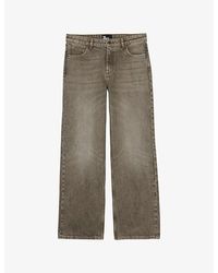 The Kooples - Buckled Wide-Leg Low-Rise Denim Jeans - Lyst
