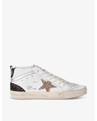 Golden Goose - Midstar 11923 Star-Embroidered Mid-Top Leather Trainers - Lyst