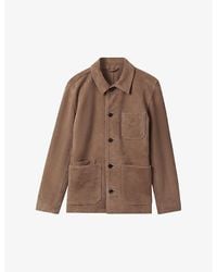 Reiss - Roma Patch-pocket Suede Jacket X - Lyst