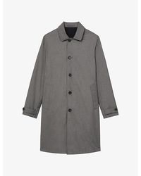 Reiss - Vital Reversible Mid-Length Woven Coat - Lyst