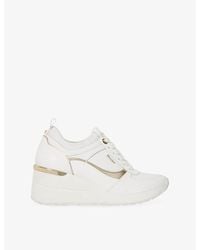 Dune - Elarah Leather Wedge Trainers - Lyst