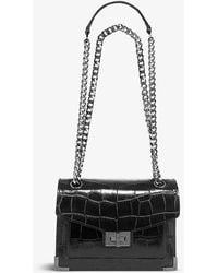 The Kooples - Emily Croc-embossed Leather Cross-body Bag - Lyst