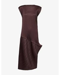 Pleats Please Issey Miyake - Leap Sleeveless Knitted Midi Dress - Lyst