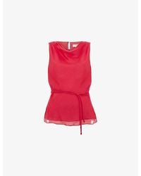 Phase Eight - Hazel Tie-Waist Silk Blouse - Lyst
