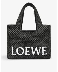 Loewe - X Paula's Ibiza Small Raffia Tote Bag - Lyst
