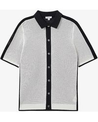 Reiss - Misto Open-stitch Cotton-blend Shirt - Lyst