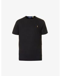 Polo Ralph Lauren - Short-sleeved Logo-embroidered Custom Slim-fit Cotton-jersey T-shirt - Lyst