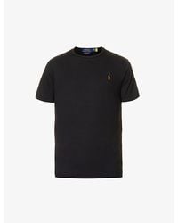 Polo Ralph Lauren - Short-Sleeved Logo-Embroidered Custom Slim-Fit Cotton-Jersey T-Shirt - Lyst
