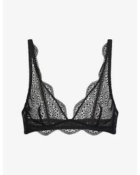 Simone Perele - Karma Triangle-Cup Stretch-Lace Bralette - Lyst