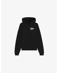 HUGO - Branded-Print Relaxed-Fit Cotton-Jersey Hoody - Lyst