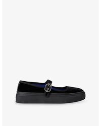 Kurt Geiger - Mayfair Velvet Mary-Jane Trainers - Lyst