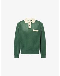 Obey - Jasper Cotton-Blend Polo Knitted Sweater - Lyst