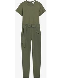 Ted Baker - Graciej High-rise Short-sleeve Stretch-woven Jumpsuit - Lyst