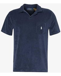 Polo Ralph Lauren - Brand-embroidered Terry-texture Cotton-blend Polo Shirt - Lyst