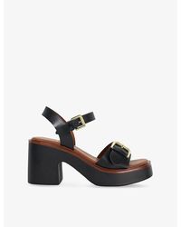 Dune - Jupiter Heeled Leather Sandals - Lyst