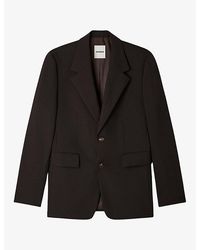 Sandro - Collared Single-Breasted Wool Suit Jacket - Lyst