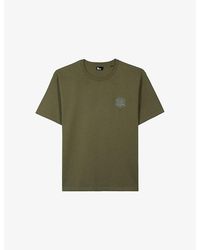 The Kooples - Branded-Crest Short-Sleeved Cotton-Jersey T-Shirt - Lyst