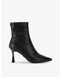 Carvela Kurt Geiger - Midnight Faux-Leather Ankle Boots - Lyst