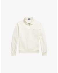 Polo Ralph Lauren - Brand-Embroidered Quarter-Zip Cotton Sweatshirt - Lyst