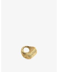 Monica Vinader - Antica Textured Small 18Ct Vermeil Pendant - Lyst