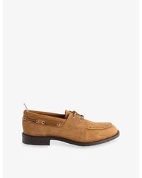 Thom Browne - Padded Suede Boat Shoes - Lyst
