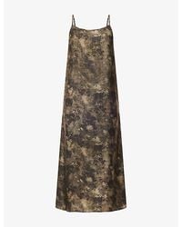Uma Wang - Anaya Floral-Print Woven Midi Dress - Lyst
