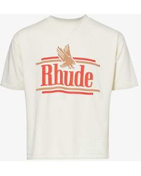 Rhude - Rossa Logo-print Cotton-jersey T-shirt X - Lyst