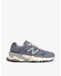 New Balance - 9060 Brand-patch Leather And Mesh Low-top Trainers - Lyst