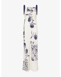 SIR. - Phillipa Scoop-Back Silk-Blend Maxi Dress - Lyst