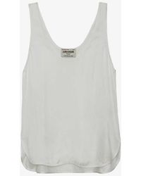 Zadig & Voltaire - Scoop-neck Sleeveless Recycled-polyester Top - Lyst
