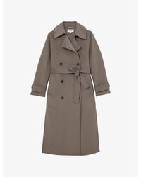 Reiss - Luna Double-Breasted Wool-Blend Coat - Lyst
