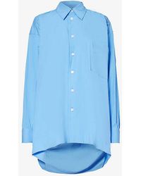 Bottega Veneta - Compact Dropped-shoulder Oversized-fit Cotton-blend Shirt - Lyst