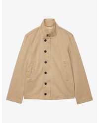 AllSaints - Enfield Funnel-Neck Cotton Jacket - Lyst