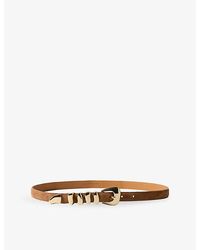 Claudie Pierlot - Sculptural-Buckle Suede Belt - Lyst