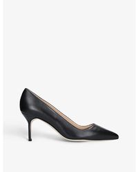 Manolo Blahnik - Bb 70 Pointed-toe Leather Heeled Courts - Lyst