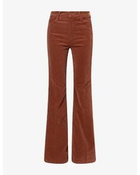 Mother - The Doozy Flared-Leg Cotton-Blend Trousers - Lyst