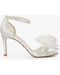 Dune - Memorise Bridal Floral-lace Court Shoes - Lyst