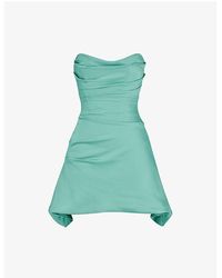 House Of Cb - Jasmine Strapless Cotton-Blend Mini Dress - Lyst