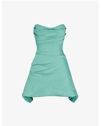 House Of Cb - Jasmine Strapless Cotton-Blend Mini Dress - Lyst