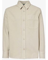 A.P.C. - Long-sleeved Chest-pocket Cotton Shirt X - Lyst
