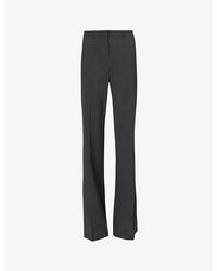 Theory - Demitria Bootcut Mid-rise Stretch-wool Trousers - Lyst