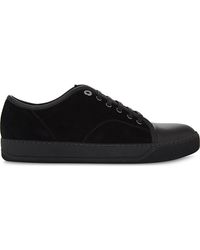 Lanvin - Basket Suede Low-Top Trainers - Lyst