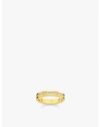 Thomas Sabo - 18Ct-Plated Sterling And Zirconia Band Ring - Lyst