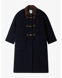 Sandro - Collared Double-Face Wool-Blend Duffel Coat - Lyst