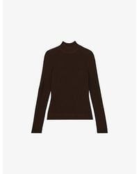 Reiss - Sofia Funnel-Neck Knitted Top - Lyst
