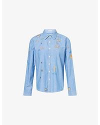 Mother - The Foxy Boxy Embroidered Cotton Shirt - Lyst