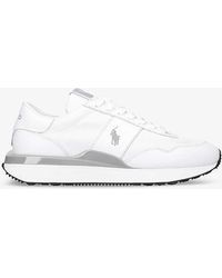 Polo Ralph Lauren - Train 89 Logo-embroidered Leather Leather Low-top Trainers - Lyst