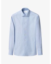 Eton - Dobby Semi-Solid Slim-Fit Cotton Shirt - Lyst